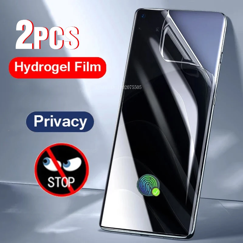 2 buah Film hidrogel Anti mata-mata privasi untuk Samsung Galaxy S24 S23 S22 S21 S20 S10 Note 8 9 10 Plus 20 pelindung layar Ultra lembut