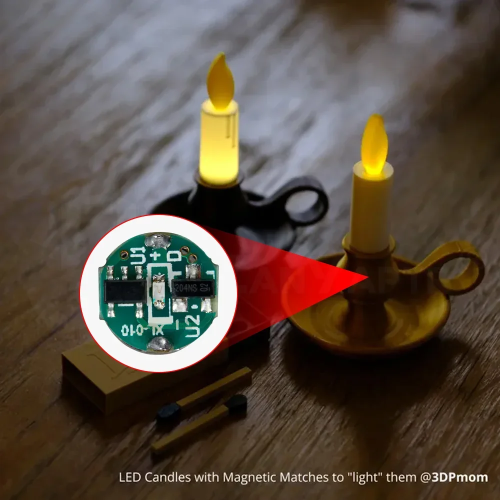 Magnetische LED-Lampe Einzelform LED-Licht für 3D-Drucker-Zubehör DIY-Modell Fünf Farben Licht Beleuchtungschip Magnetschalter – Detail 5