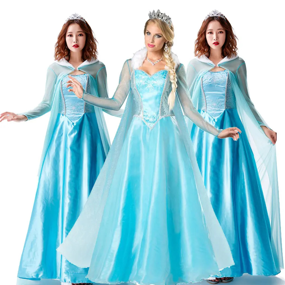 

Christmas Elf Frozen Queen Dress Halloween Purim Carnival Party Elsa Anna Princess Costume Cosplay Fancy Dress