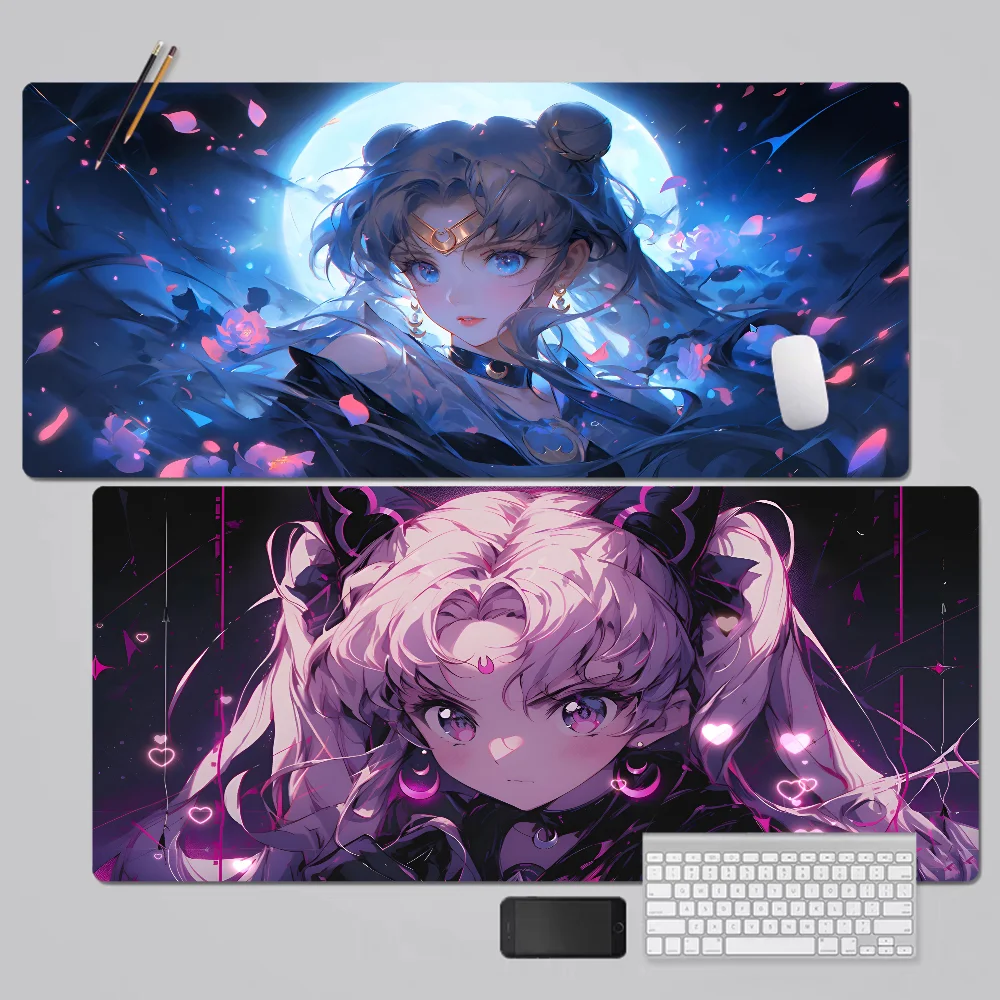 S-Sailor Girl M-Moon Mousepad Boy Pad Natural Rubber Gaming Mousepad Desk Mat Size For Gameing World Of Tanks CS GO Zelda