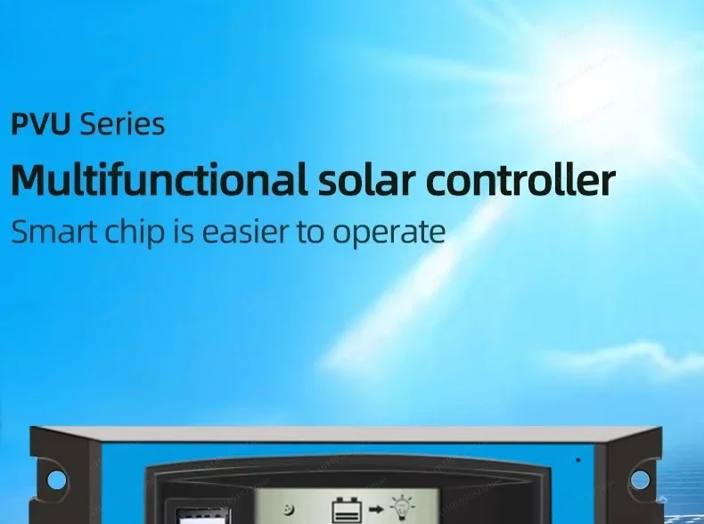 12V/24V PWM Solar Charge Controller with LCD Display & USB Port for Lamp  System