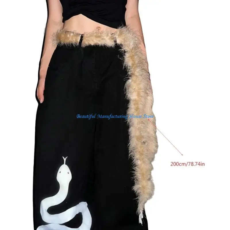 E56A حزام خصر أنيق بطول 2 ياردة من الكرمل للتنانير والفساتين والملابس الحرفية #6