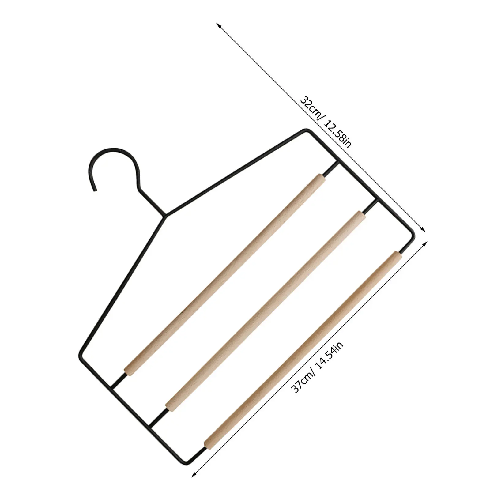 3-Tier Space Saving Pants Hanger Multi-Layer Clothes Organizer Wrinkle-Free Trousers Hanging Rack Pant Hanger Clothes Hangers