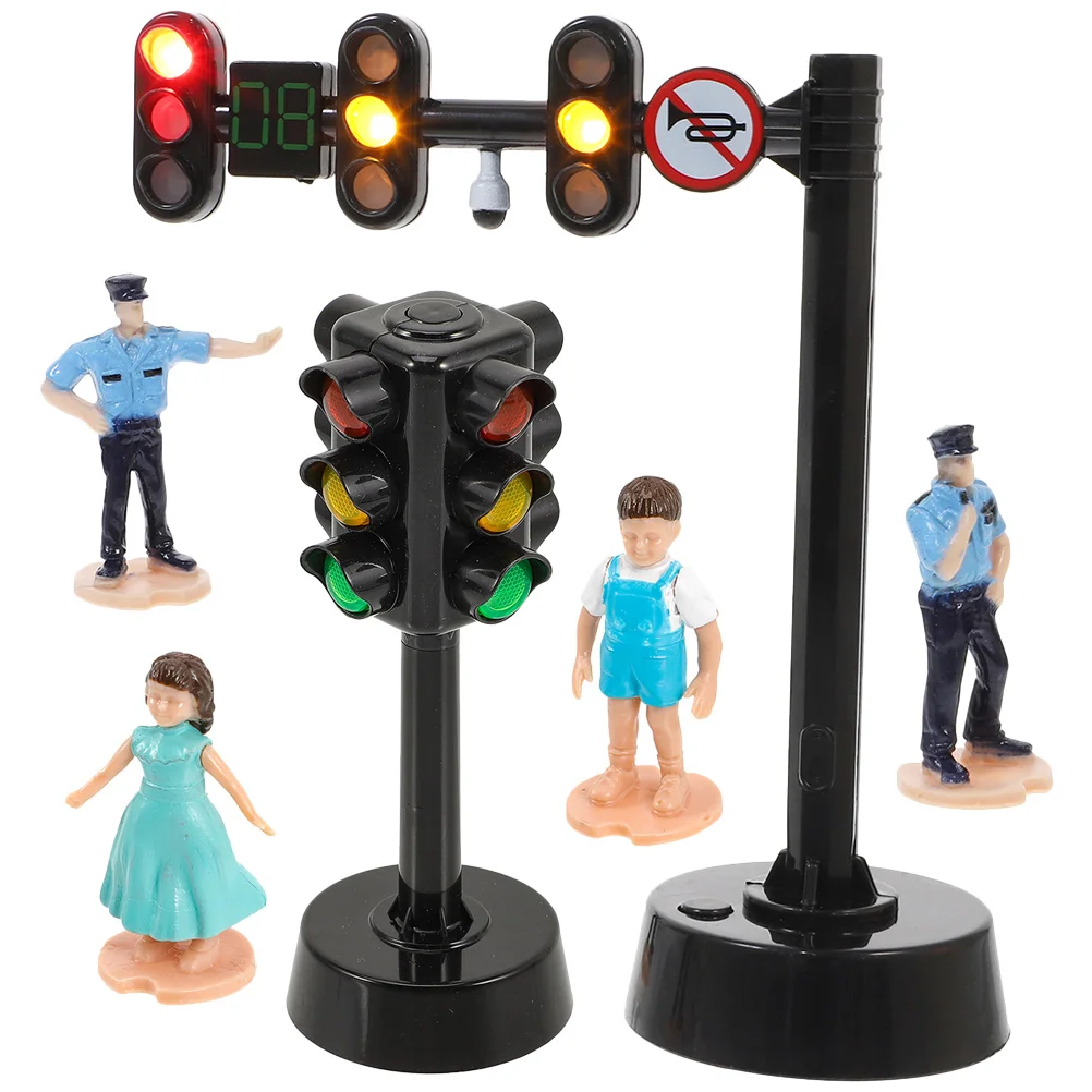 2 sets kinderen verkeerslamp model stem muziek signaallamp verkeerspolitie Kid modellen verkeerslicht speelgoed