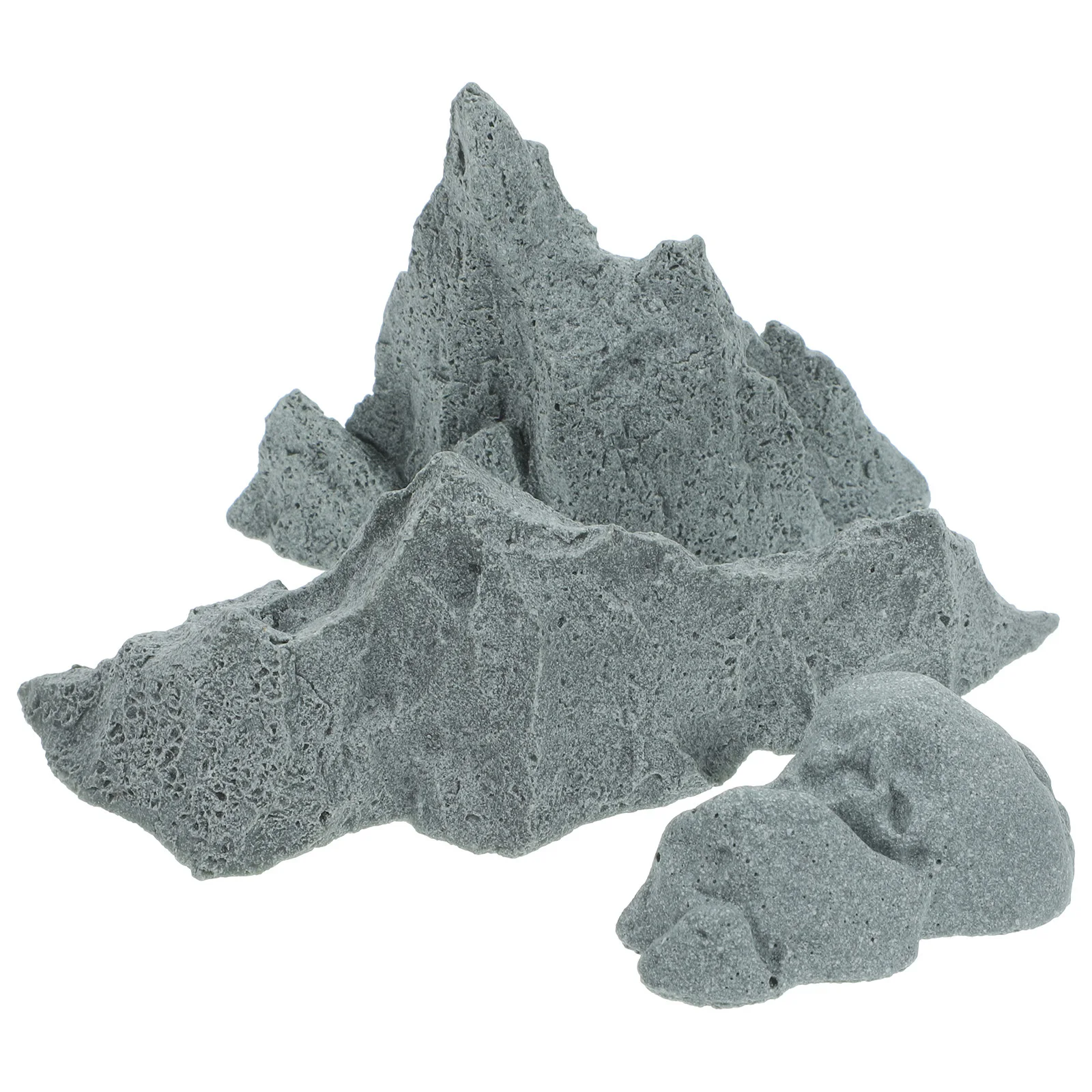 

3pcs Desktop Rockery Decoration Sandstone Simulated Stone Ornament Garden Micro Landscape Decor Aquarium Yard Accessories