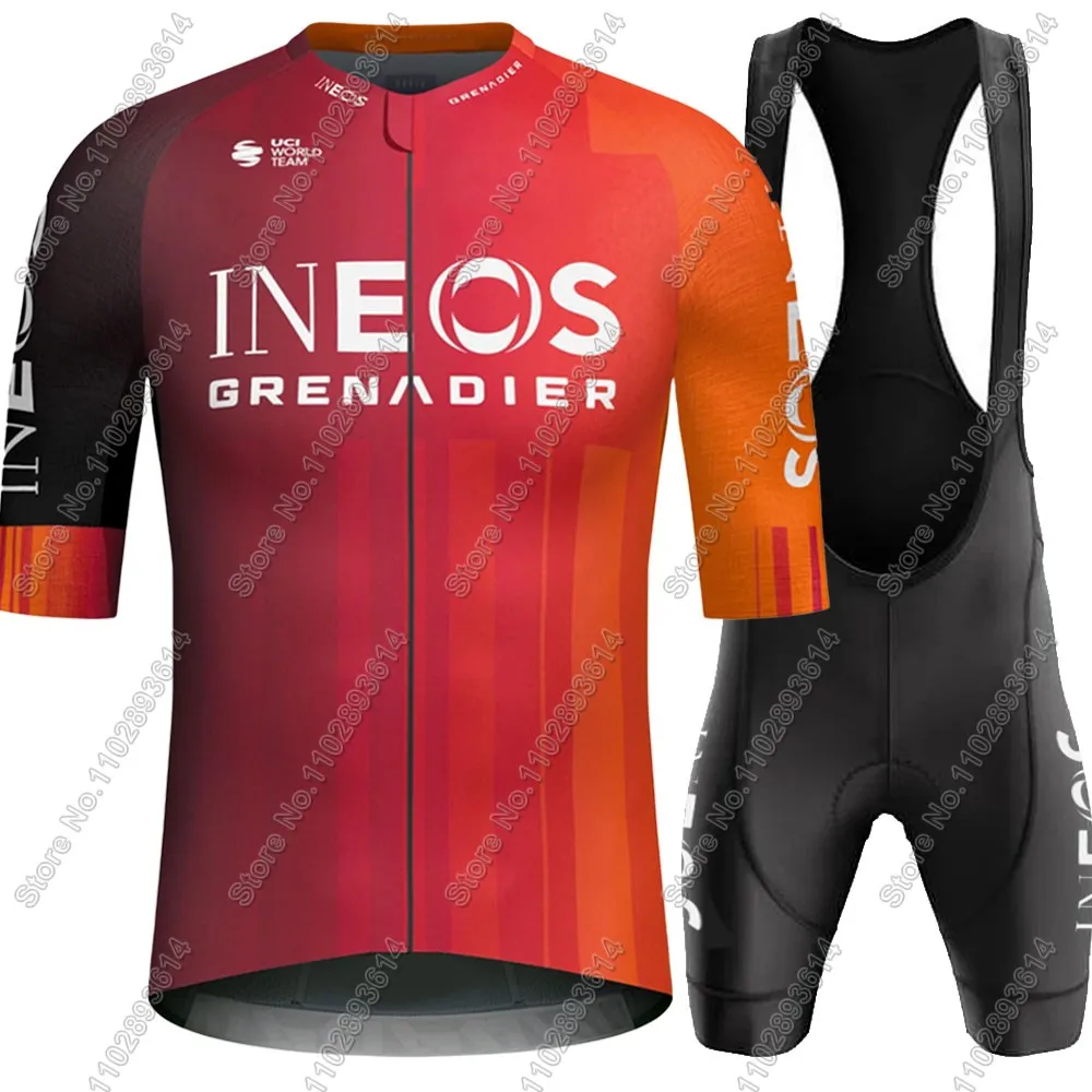 Maillot Ineos Grenadier 2025 Cycling Jersey Set Short Sleeve Mens Spain Team Cycling Clothing Road Race Bike Shirts Suit MTB