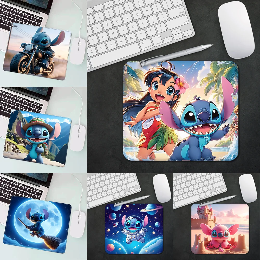 

Cute Anime Stitchs Gaming Mouse Pad XS Small Mousepad For PC Gamer Desktop Decoration Office Mouse Mat Deskmat Rug