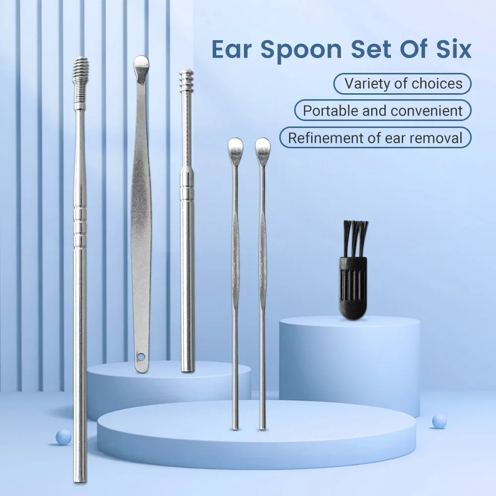 Ear Cleaner Cleaning Tools Spoon Clean Spiral Ears Stick Vax Remover Earpick Digging Artifact Earwax Removal Tool Dropshipping