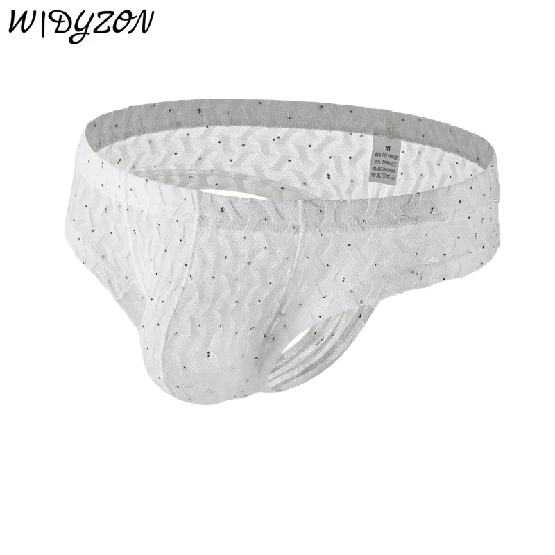 

Mens Sexy Underwear Men Lace Thongs Lingerie U Pouch Breathable Tanga Hombre Slip Quick Dry Translucent Male G String Panties