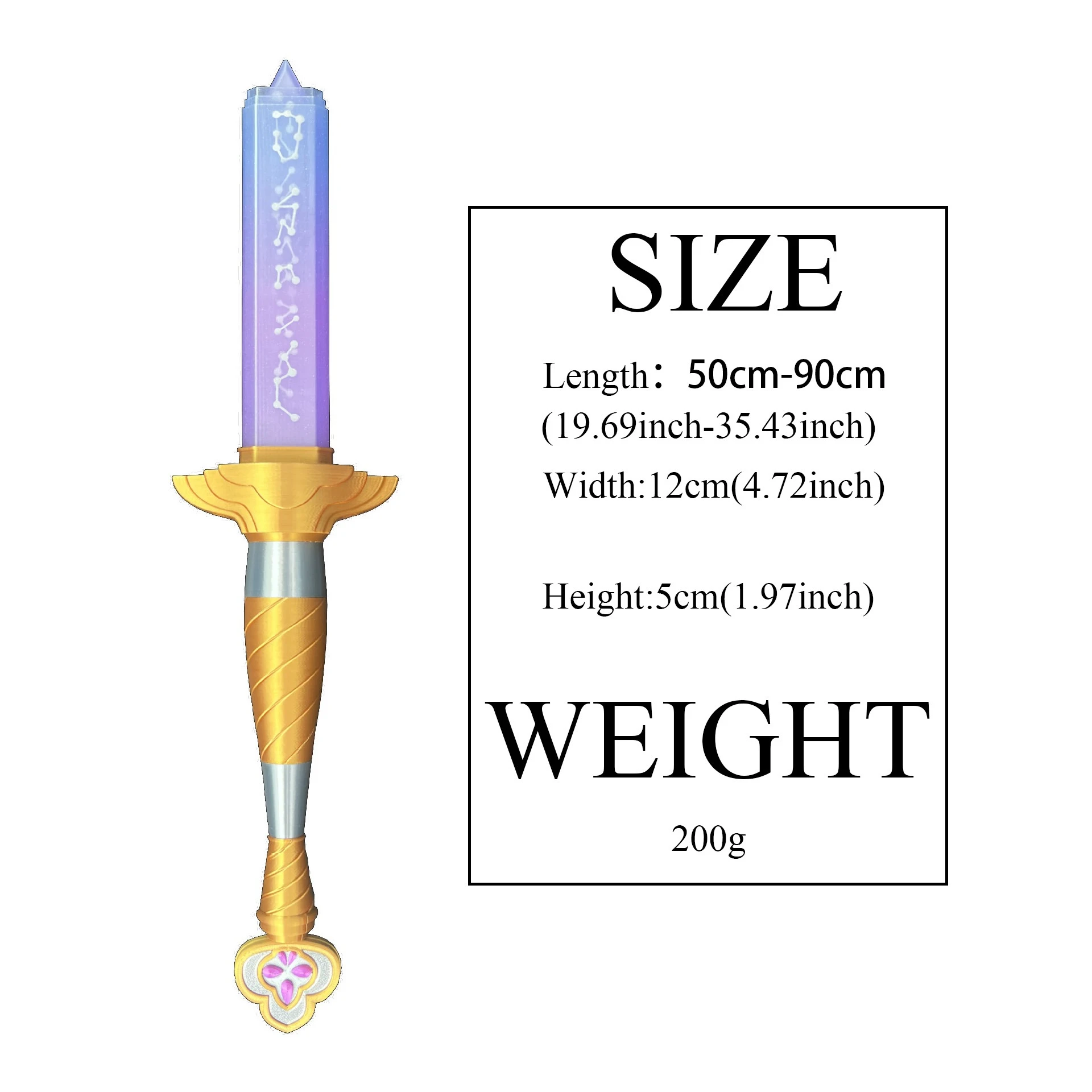 Rumi Sword with Symbol Character Prop Devil Hunter Role Playing Weapon Prop Female Male Halloween Carnival Accessories