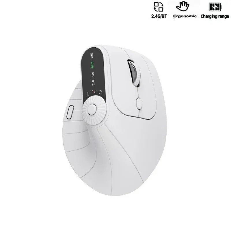 

2.4G Bluetooth Wireless Vertical Mouse Ergonomic Rechargeable Multi-device Mouse, Office