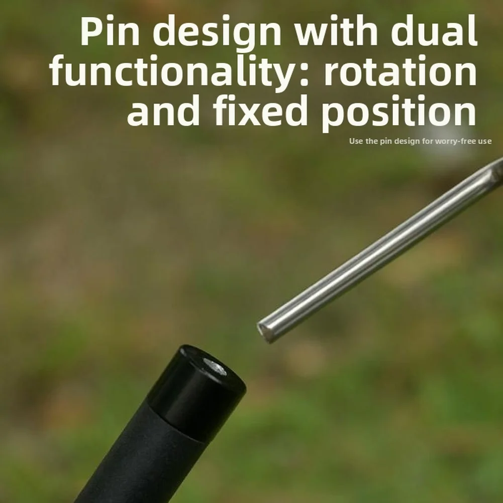 Ultralight Tent Pole Camping Light Stand For Outdoor Hiking Black silver Adjustable Camping Light Holder Stainless Steel Hooks