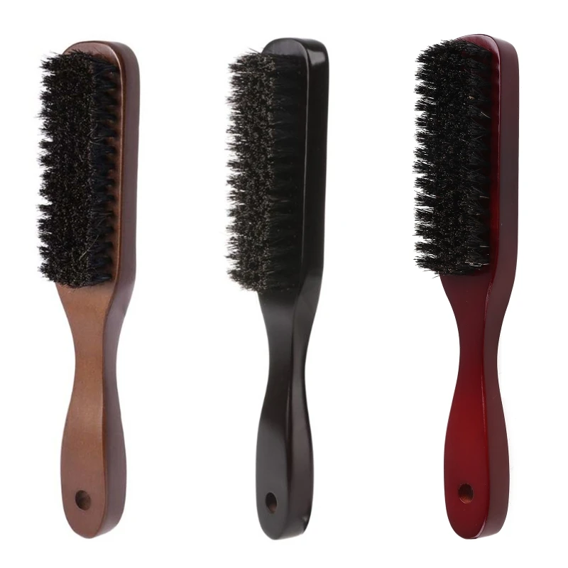 ผู้ชาย Boar Bristle หนวดแปรงไม้ Handle หวีสำหรับเคราทำความสะอาด Styli Dropshipping