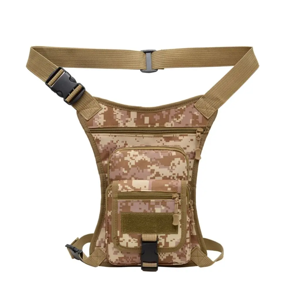 سعة كبيرة في الهواء الطلق حقيبة متدلية الساق قابل للتعديل أكسفورد القماش دراجة نارية حقيبة التمويه متعددة الأغراض المشي لمسافات طويلة الخصر حزمة ركوب الخيل