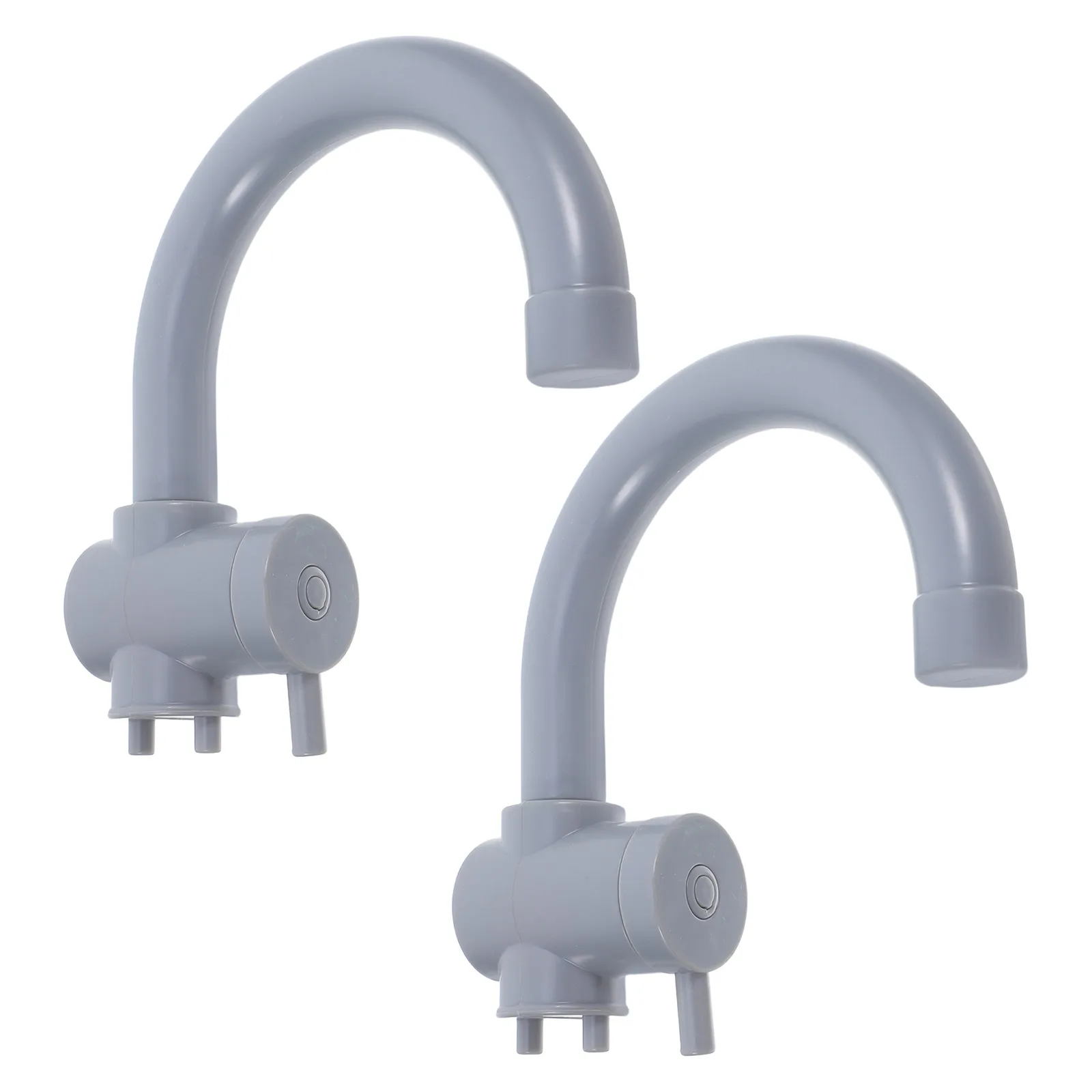 Grifo de fregadero de simulación para niños, cocina, juego de simulación, grifos falsos de plástico, actividades en interiores y exteriores, ligero, 2 uds.