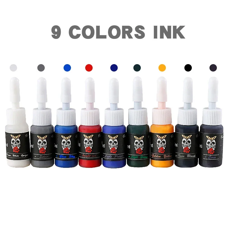 Professional Tattoo Pigment Ink Kits para Body Art, Micropigmentation planta Natural, cor permanente, 5ml