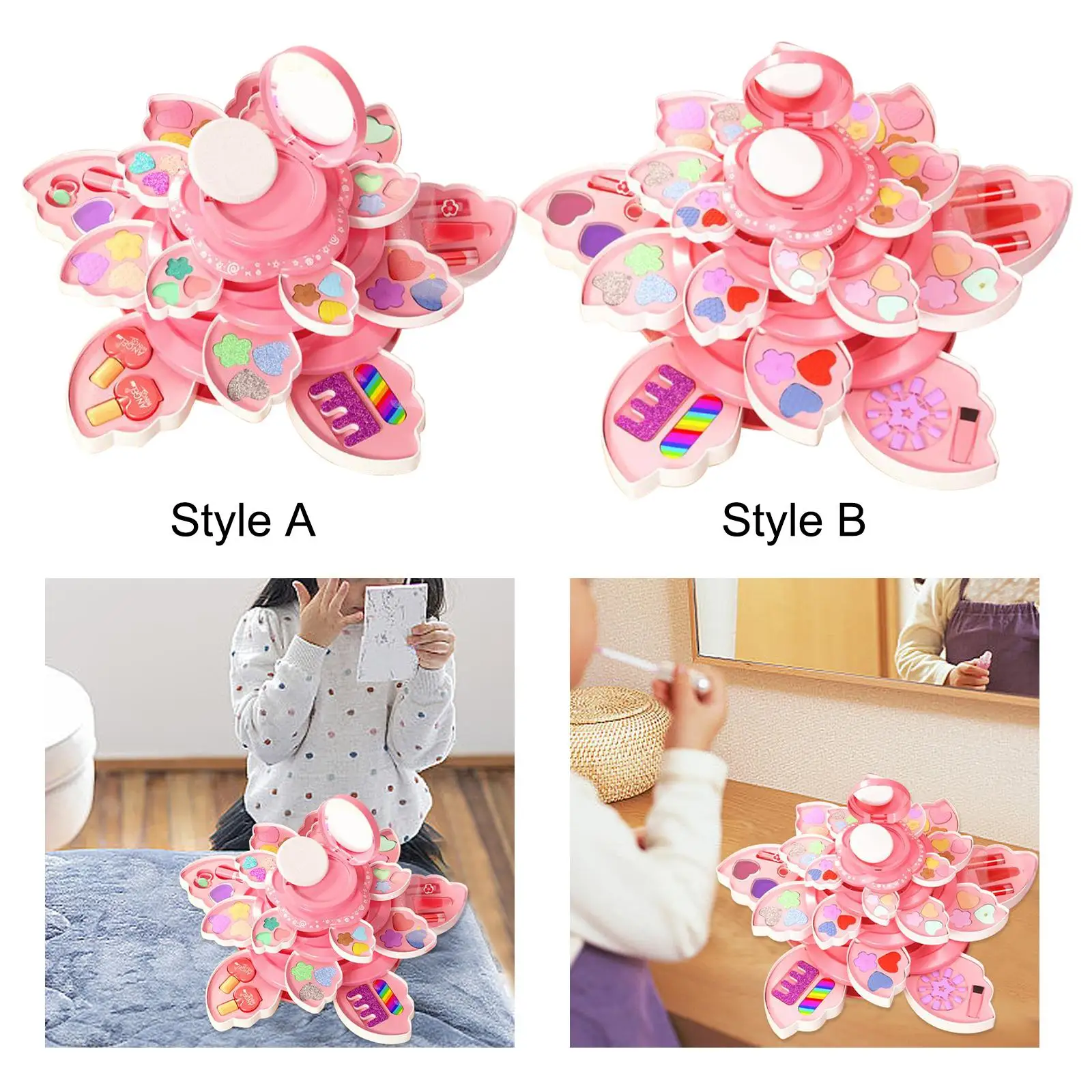 ごっこ遊び用おもちゃメイクセット、3歳から5歳以上のお子様向けビューティーキット
