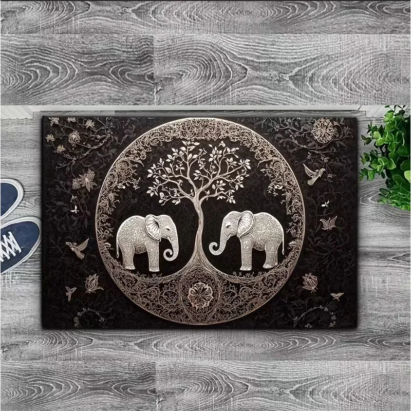 VIKAMA Tree Of Life Welcome Floor Mat Foyer Entrance Carpet Home Decor Living Room Bedroom Carpet Home Decor