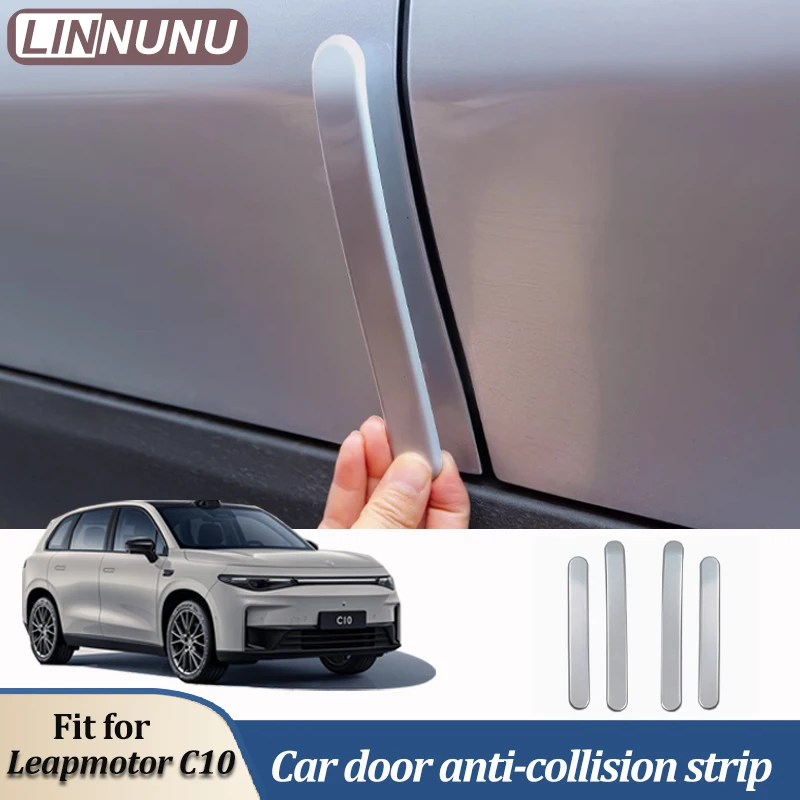 ﻿ LINNUNU Leapmotor C10 Car Sticker Door Edge Guard Trim Molding Protection Strip Scratch Crash Barrier Rearview Guard Collision