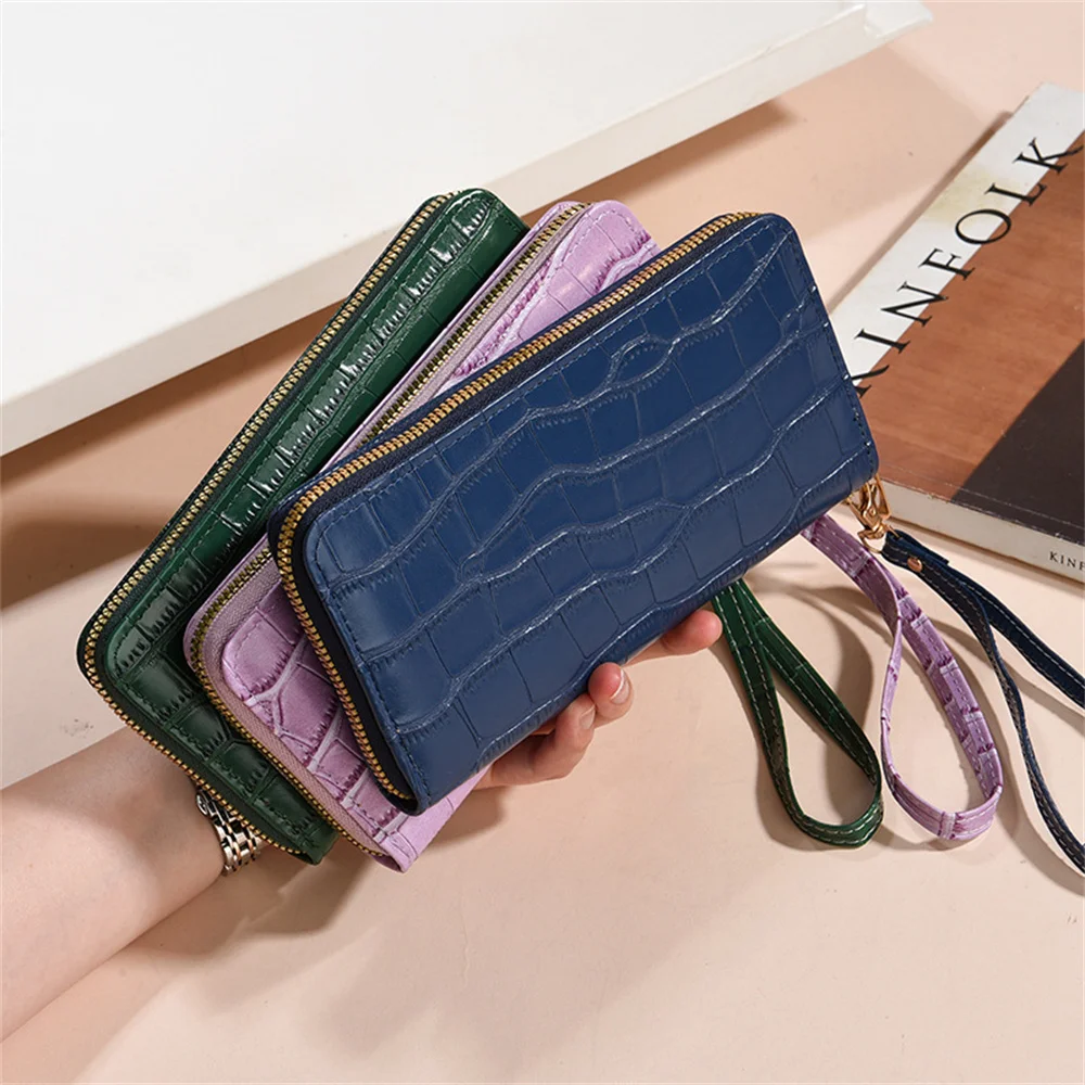 New Trendy Korean Version  Large Capacity WalletWomen's Pu Handbag Multifunctional Long And Portable Wallets For Women