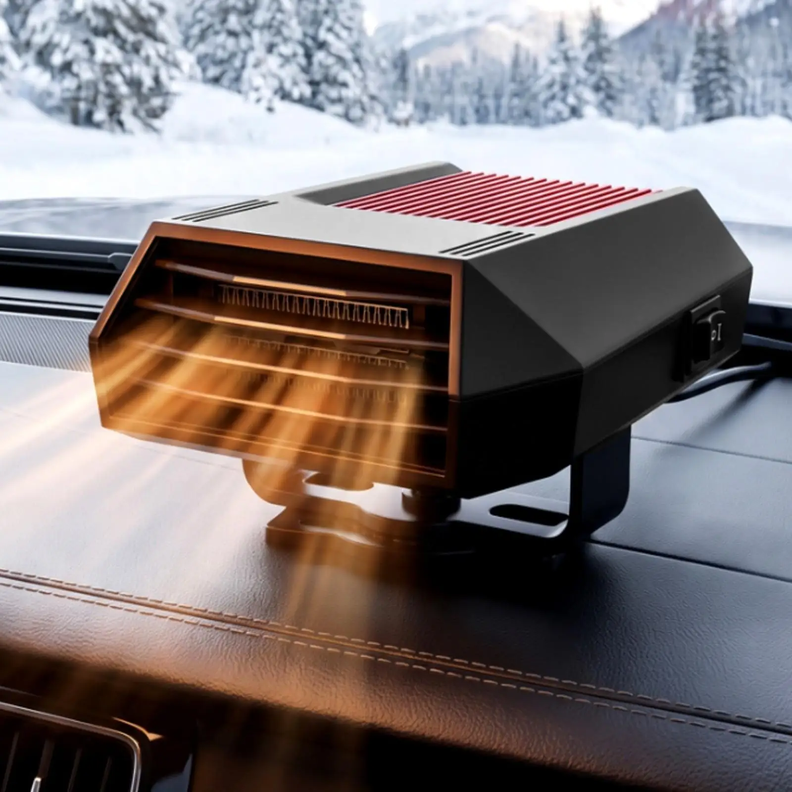 12V Car Heater Defroster Portable Windshield Demister Mini Auto Heating Fan with Plug for Vehicle