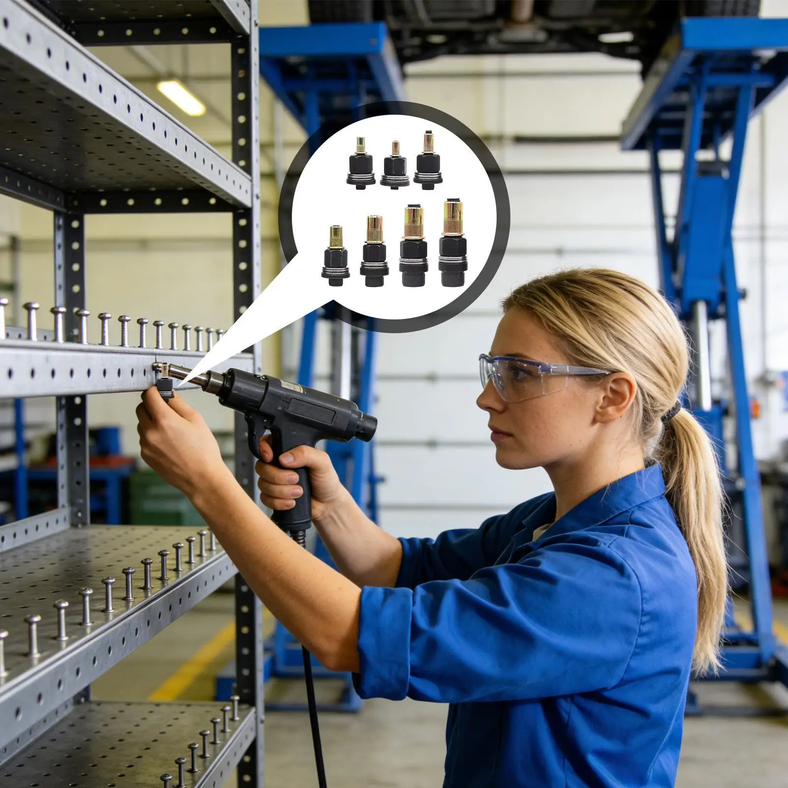 

Home Rivet Nut Tool 7-pieces Carbon Steel Drill Attachment Nutsert Tool Kit For Workshops Warehouses Working Automotive Repair