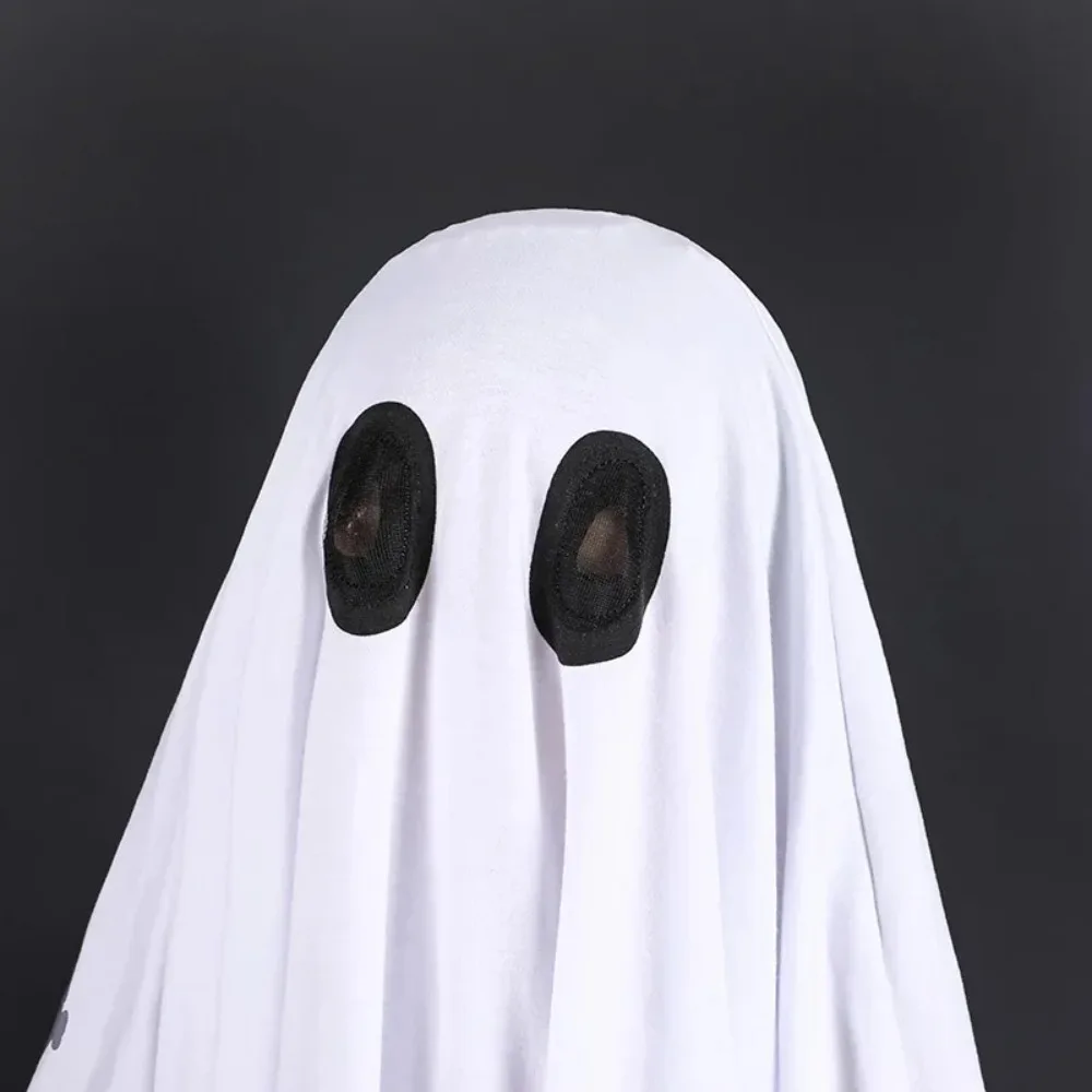 Scary Unisex Halloween Ghost Costume White Trick-or-Treat Halloween Ghost Cloak Spooky Boo Ghost Fancy Dress Boys Girls