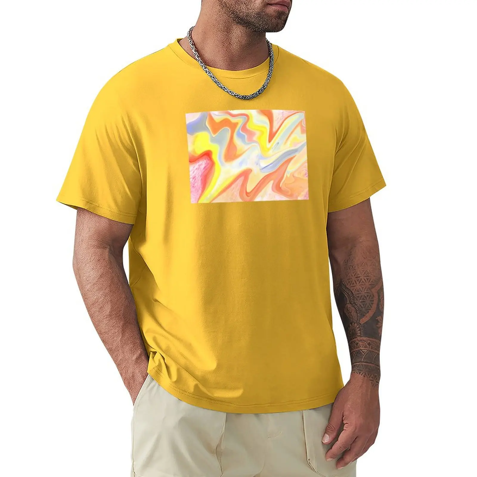 Summer Sherbet Abstract Art T-Shirt customs design your own summer clothes boys whites plus sizes tshirts for men