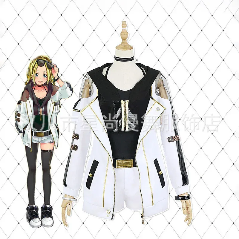 D4DJ Peaky P-key Esora Shimizu أزياء تنكرية ياماتي كيوكو فساتين موحدة لعيد الميلاد والهالوين؛ 3، v'6.f؛ 9،