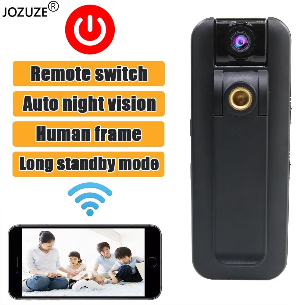 JOZUZE L15 Remote Switch 2K Mini Camera Wifi Smart Camcorder Infrared Night Vision Video Micro Detection Portable Bodycam