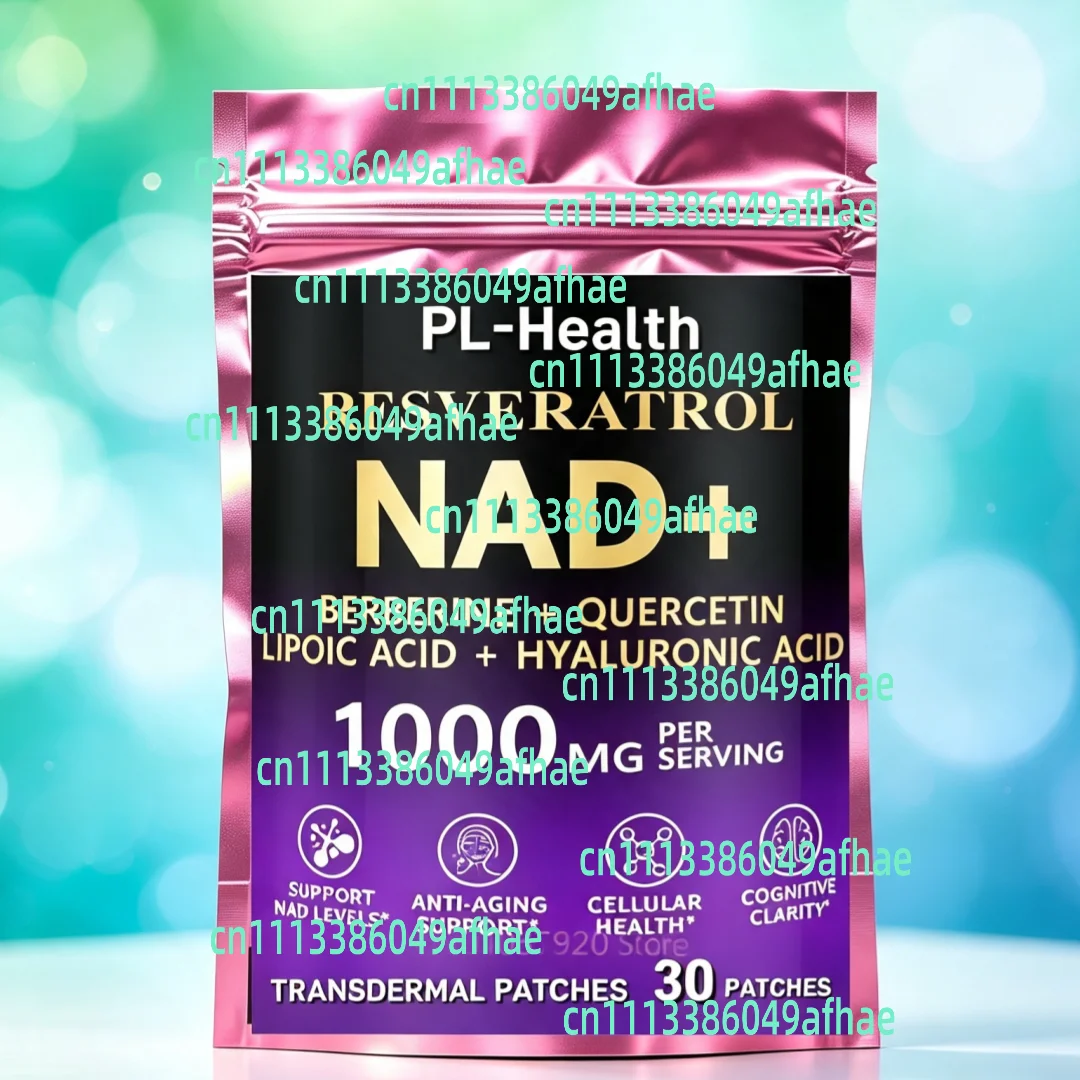 30 Patches NAD Transdermal Patches With Resveratrol Alpha Lipoic Acid Quercetin Support Anti-Aging, Longevity, Cellular Energy
