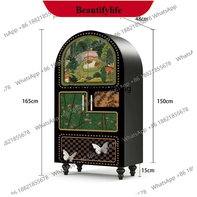 

N178 Французский винтажный шкаф для гостиной в антикварном стиле со скрытым хранением, мебель для дома в стиле Traveler Spirit, шкаф-тумба