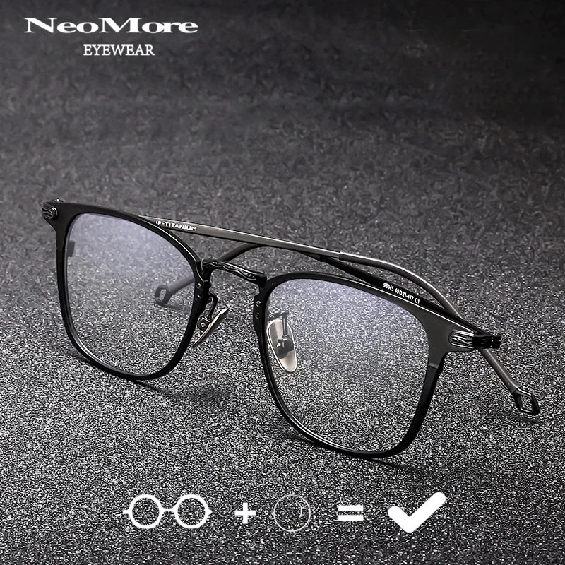 

Модные ретро прогрессивные очки, медицинские оптические мультифокальные очки по рецепту, титановые полубез оправы, оптические очки для близорукости