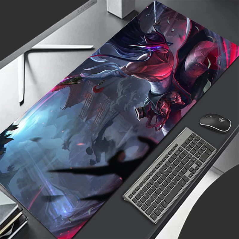 Mousepad Computer Gaming Accessories Keyboard Pad Office PC Rubber Mouse Pad Decoracion L-league of Legends Yone Desk Mouse Mat