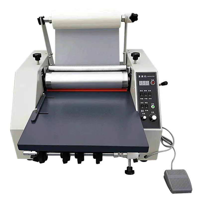 

450mm /17.7 inches Big Steel Roller Manual Hydraulic Dry Thermal Film Paper Pre-glued Film Laminating Machine