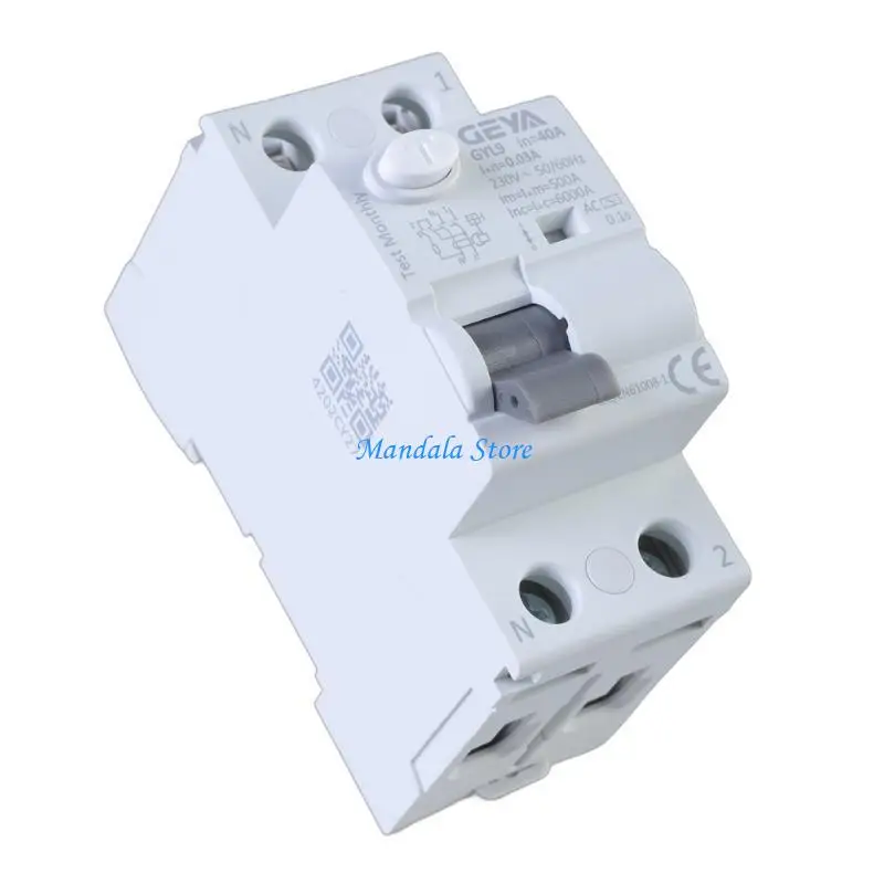 U2JC GYL9 2P 40A RCD Residual Current 230V Din Mount Leakage protections switches for Home Circuit Safety