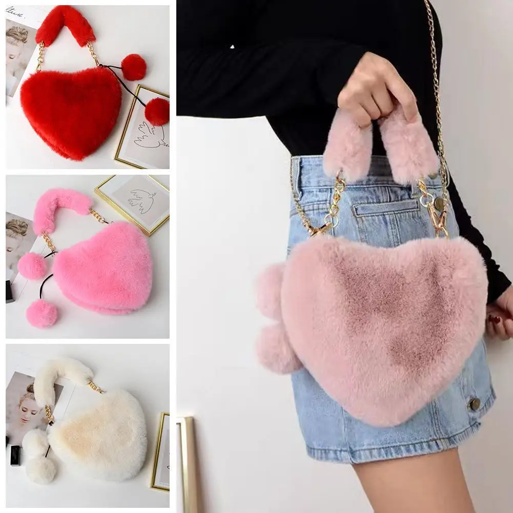 Woman Soft Plush Handbags Shoulder Bag Fashion Autumn And Winter Korean Version Simple Crossbody Bags