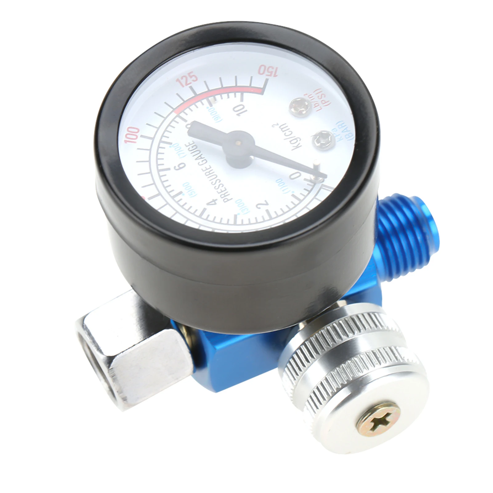 1/4” Spray Paint Gun Air Pressure Regulator Pressure Gauge Pneumatic Tool Accessory