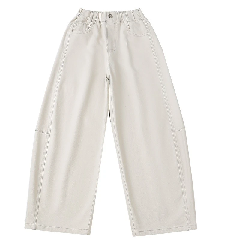 

2026 Girls‘ Loose Wide Leg Pants for Spring, Casual Long Trousers for Big Kids, Trendy Everyday Bottoms New Arrival