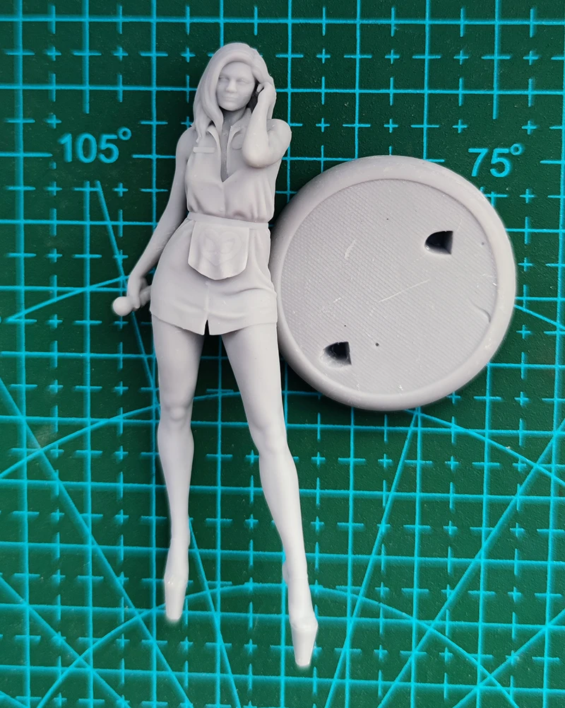 1/24 75mm 1/18 100mm Resin Model Kits Pretty Lovely Girl Singer Figure Sculpture Unpainted No Color RW-542