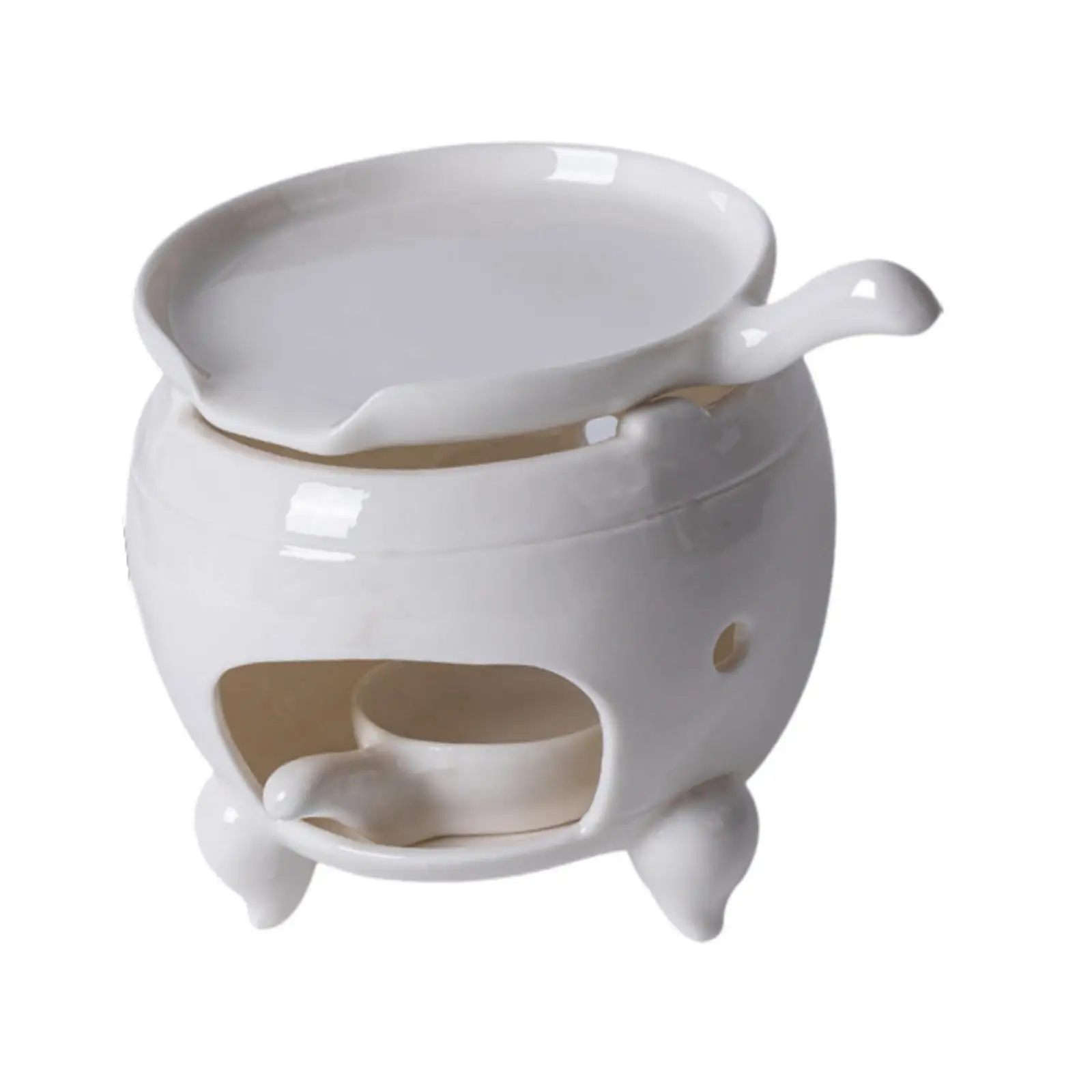 Ceramic Tea Warmer Elegance Utility Candle Holder Warmer Tea Light Heater for Tabletop Bedroom Farmhouse Wedding Decoration