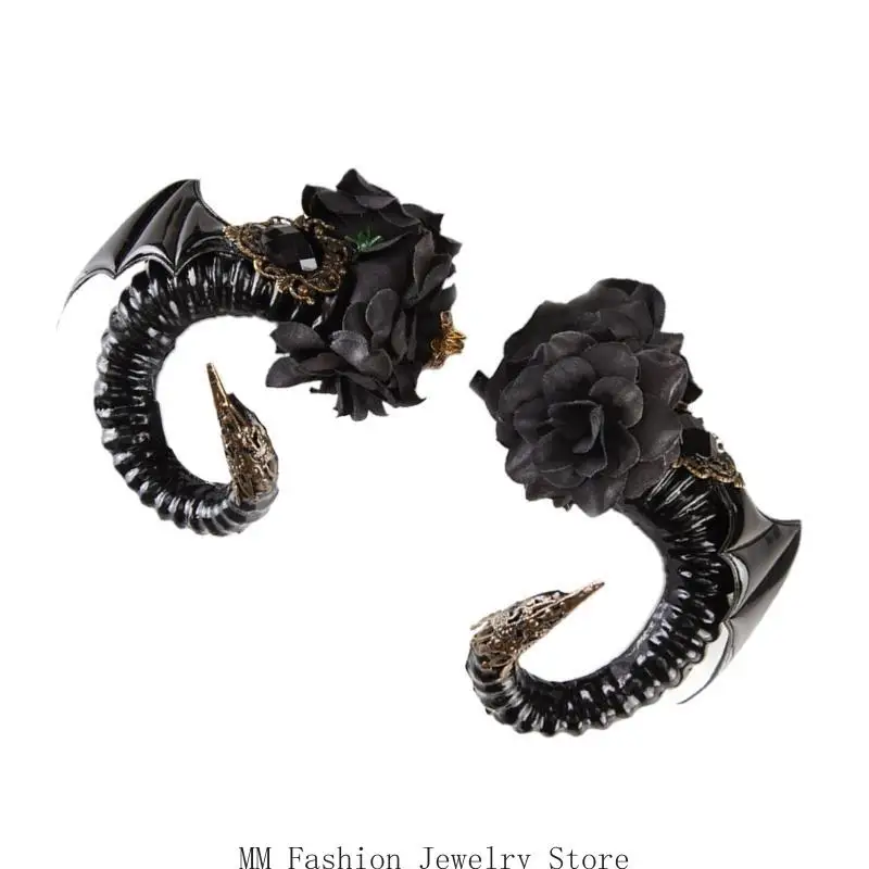 

D0UB Artificial Sheep Ox Horns Costume Horns Hair Pin for Halloween Cosplay Costume