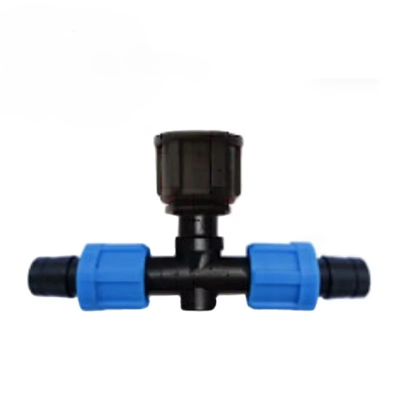 

DN17*3/4 Female Lock Tee for Drip Irrigation System 16mm Drip Tape Fitting Lock Accessories PP Material Farm Watering Irrigation