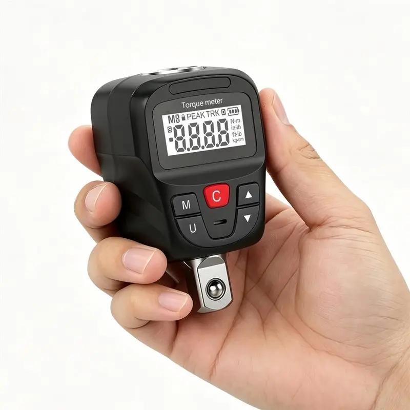 ABNL Car Bike Repair Tool Set Digital Torque Tester 17-340Nm Electronic Torque Meter Wrench Adapter Hand Tools