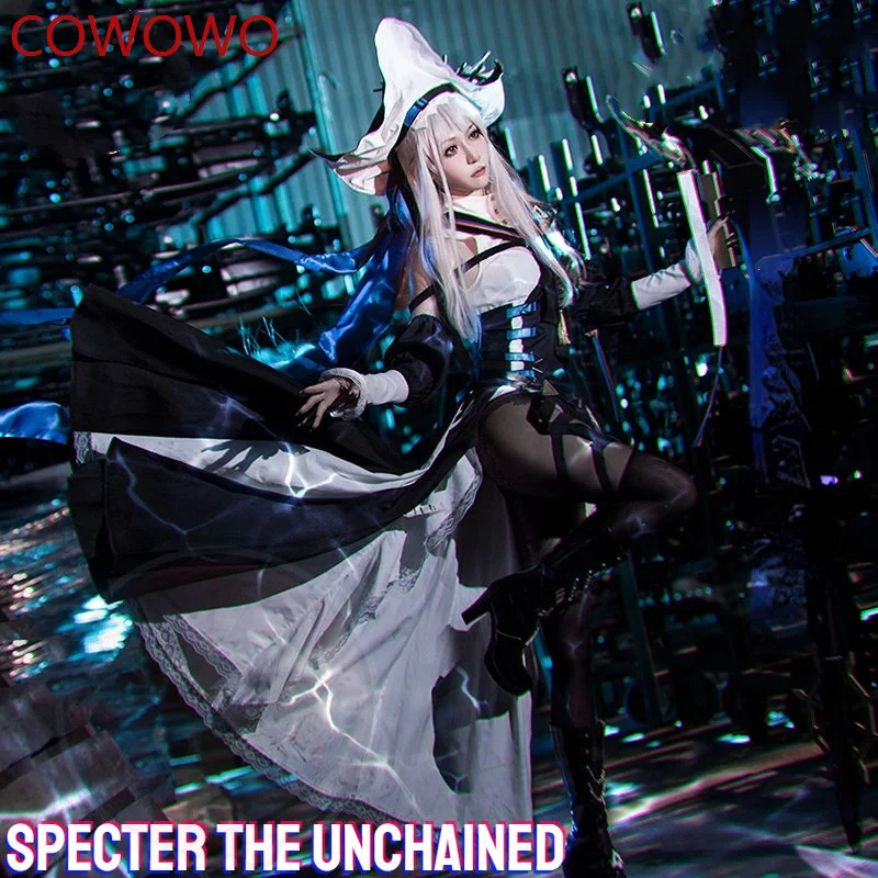 COWOWO Game Arknights Specter The Unchained Cosplay Costume Game Arknights Ægir Specter Laurentina Costume and Cosplay Wig