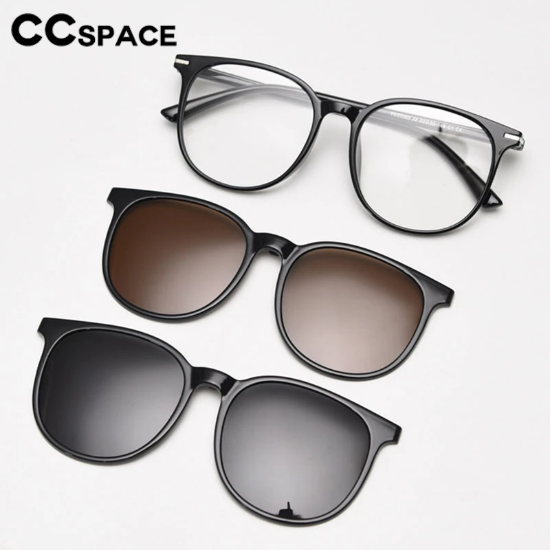 Polarized Clip Glasses Frame Men Women Ultralight TR90 Round Optical Clear Eyeglass Customizable Prescription Spectacles #302000