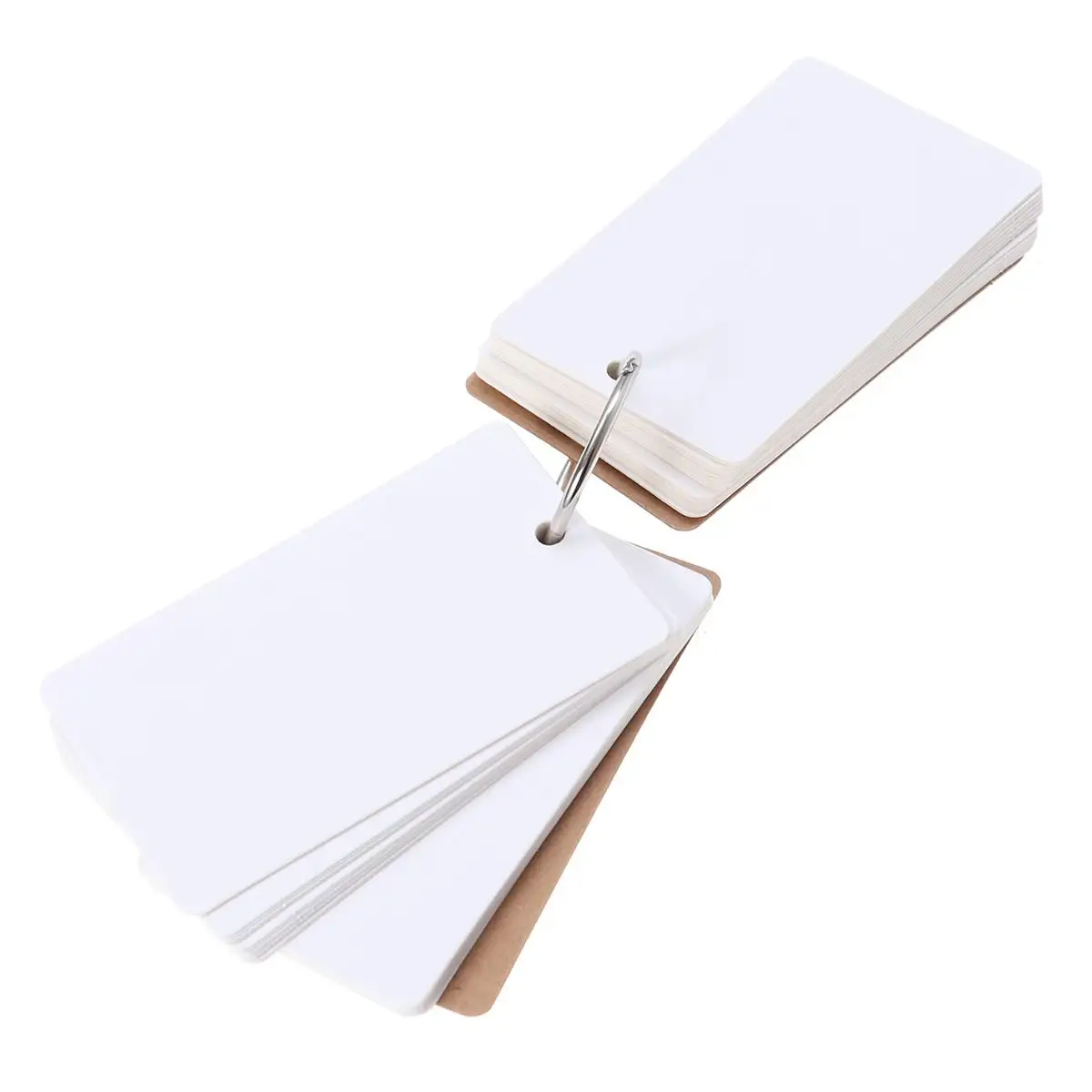 Blank Study Cards Message Pads Memo Books Flashcards Note Taking Cards Index Stock Binder Ring Stainless Steel Bookmark