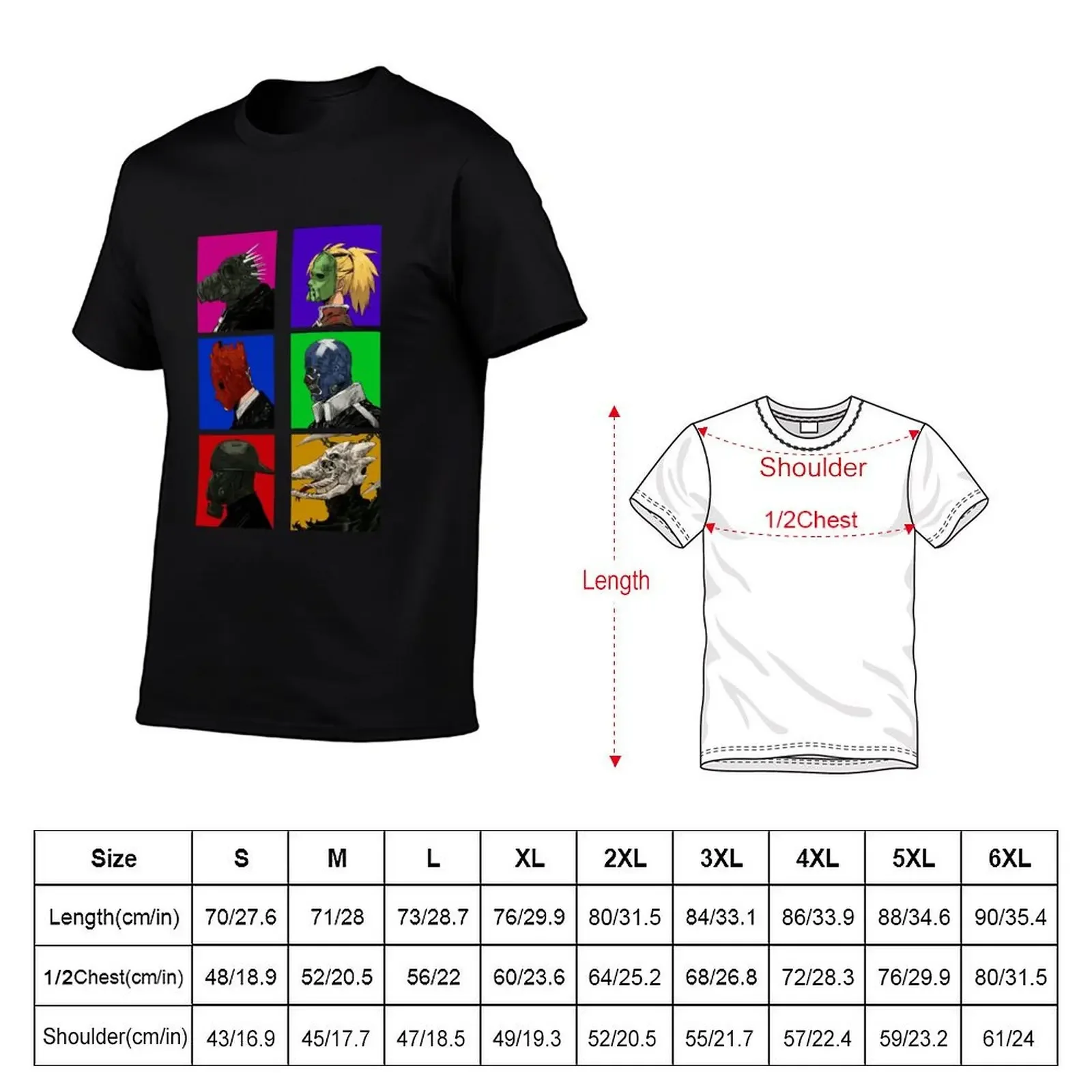 Dorohedoro T-Shirt korean fashion shirts graphic basketball graphic tees Men's cotton t-shirt