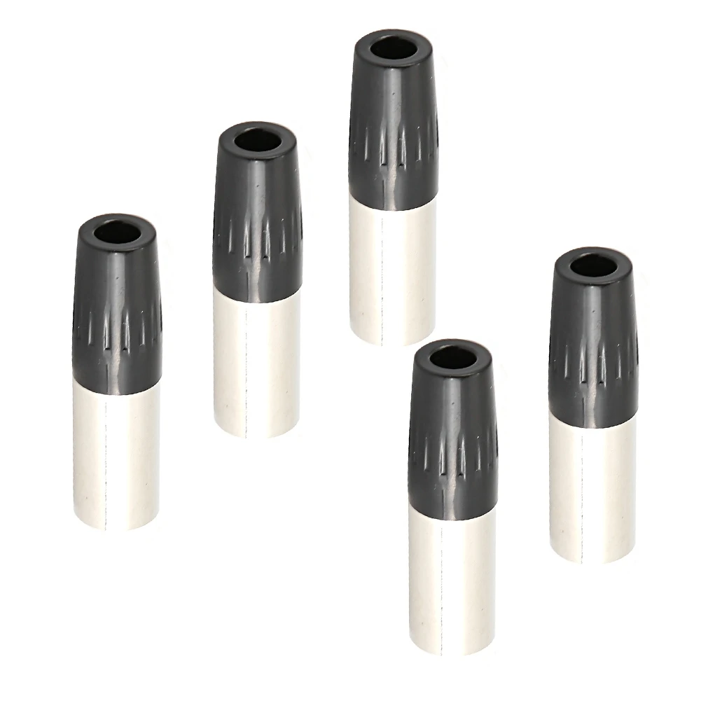 5pcs 4Pin XLR Connector Mini Male Microphone Cable Adapter MIC Audio Plug