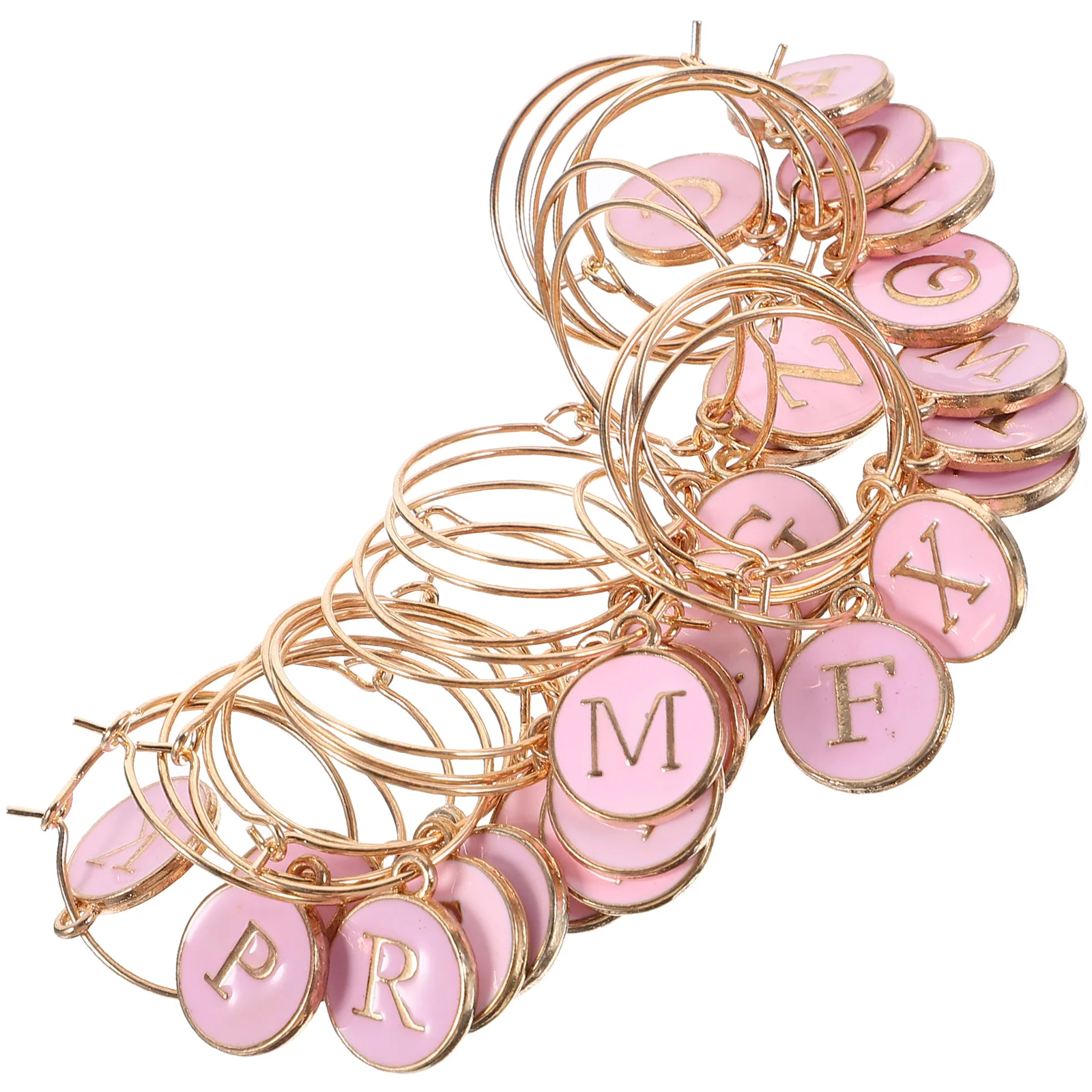 

26Pcs Alphabet Wine Charms Wine Glass Markers Decorative Party Cup Tags Drink Identifiers Party Glass Markers Charm